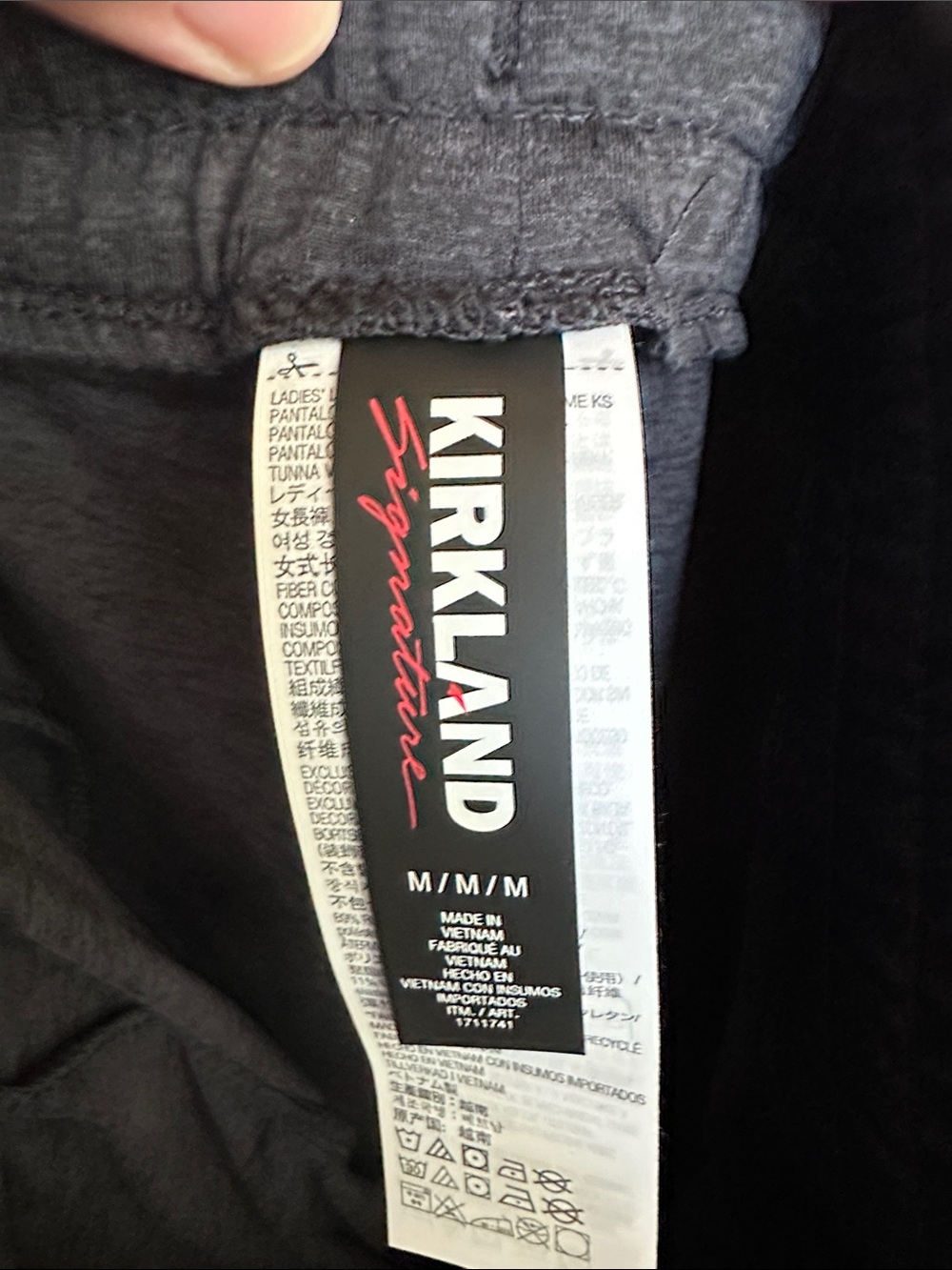 NWT Kirkland Signature Women’s Dark Charcoal Drawstring Lightweight Pant M - Picture 5 of 9